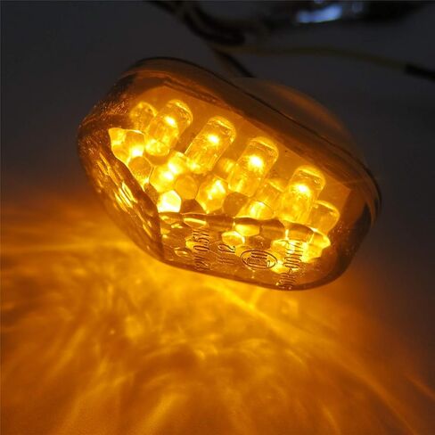 Amber LED Diamond Turn Signal Lights ABS Housing Flush Mount Fits ZZR600 ZX-6R ZX-7R ZX-9R ZX-10R ZX-12R Motorcycle Indicator Side Marker Lamps in Saudi Arabia