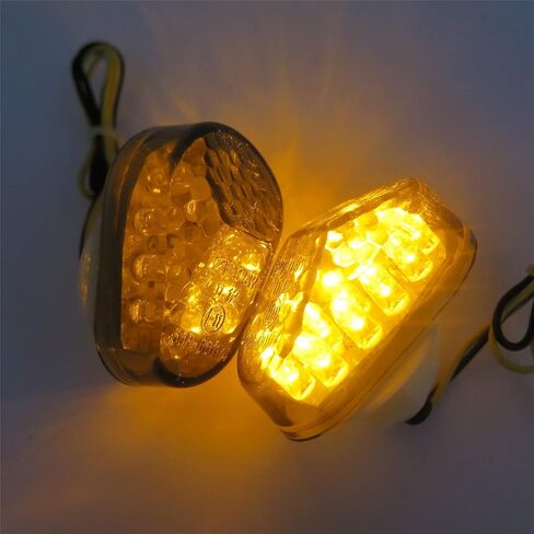 Amber LED Diamond Turn Signal Lights ABS Housing Flush Mount Fits ZZR600 ZX-6R ZX-7R ZX-9R ZX-10R ZX-12R Motorcycle Indicator Side Marker Lamps in Saudi Arabia