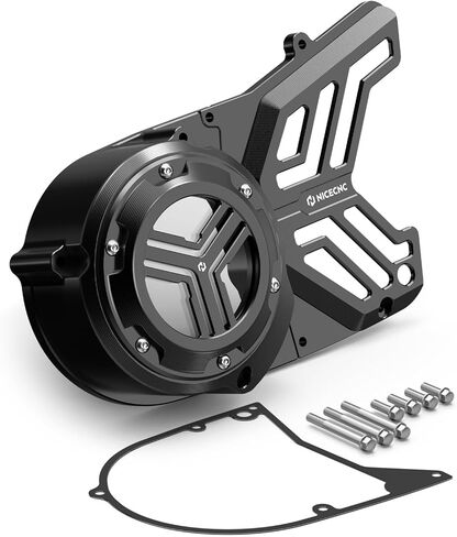 NICECNC Engine Stator Cover, Clear View Window Stator Housing Compatible with Yamaha Banshee 350 YFZ350 1987-2006, 2GU-15411-00-00, Black in Kuwait