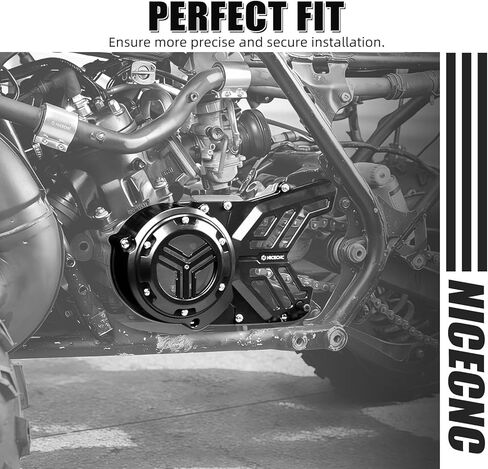 NICECNC Engine Stator Cover, Clear View Window Stator Housing Compatible with Yamaha Banshee 350 YFZ350 1987-2006, 2GU-15411-00-00, Black in Kuwait