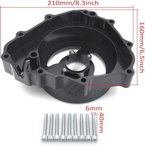 HTTMT- غطاء الجزء الثابت للمحرك الأيسر الشفاف باستخدام الحاسب الآلي متوافق مع Hond CBR600/F4 /F4i (طوال العام) 1986-2012 [P/N:MT053A-BK] in Kuwait