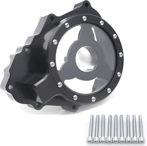 HTTMT- غطاء الجزء الثابت للمحرك الأيسر الشفاف باستخدام الحاسب الآلي متوافق مع Hond CBR600/F4 /F4i (طوال العام) 1986-2012 [P/N:MT053A-BK] in Kuwait
