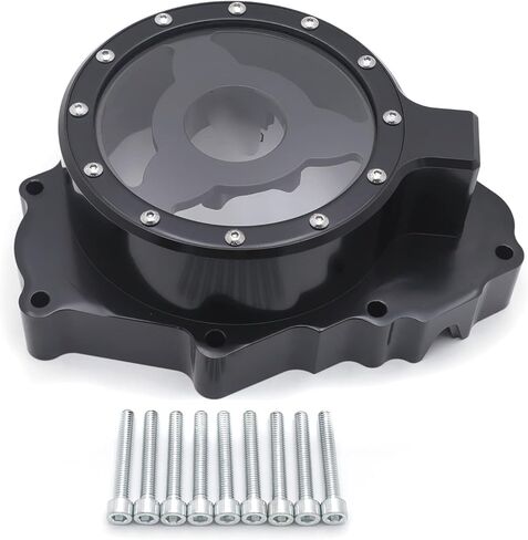 HTTMT- غطاء الجزء الثابت للمحرك الأيسر الشفاف باستخدام الحاسب الآلي متوافق مع Hond CBR600/F4 /F4i (طوال العام) 1986-2012 [P/N:MT053A-BK] in Kuwait
