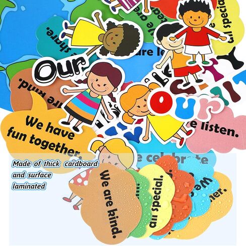 Eersida Classroom Bulletin Board Sets Bulletin Board Decoration Set Classroom Decor for Library School Window Wall Door Decor Home Office(Our Strength is Our Diversity) in Kuwait