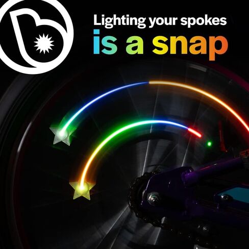 Brightz OrbitBrightz Mini LED Bike Spoke Clip Lights, 2-Pack - Adds a Pop of Color to Your Bike Wheels - Easily Clips On to Spokes - Simply Twist to Turn On or Off - Be Cool - Be Seen in Saudi Arabia