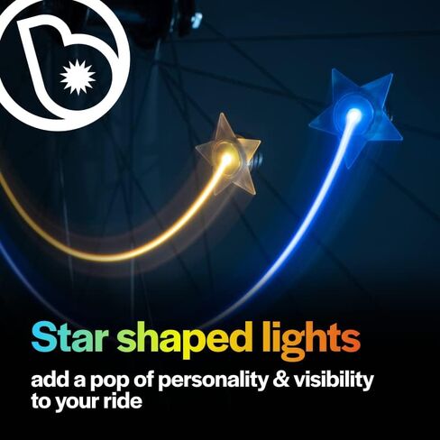 Brightz OrbitBrightz Mini LED Bike Spoke Clip Lights, 2-Pack - Adds a Pop of Color to Your Bike Wheels - Easily Clips On to Spokes - Simply Twist to Turn On or Off - Be Cool - Be Seen in Saudi Arabia