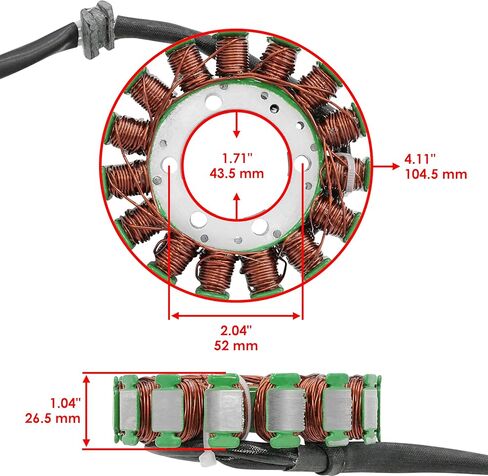 Caltric Generator Stator Compatible With Kawasaki Ninja Zx-6R Zx6R Zx600P Zx600 P 2007-2008 in Kuwait