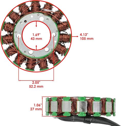 Caltric Stator Compatible With Kawasaki Zx1000 Zx 1000 Ninja Zx10R Zx-10R Zx 10R 2008 2009 2010 Motorcycle Magneto in Kuwait
