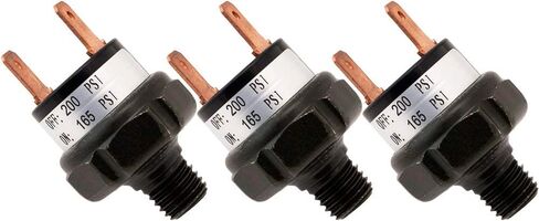 Vixen Horns 165-200 PSI Air Pressure Switch Tank Mount Type 1/8" NPT 12V/24V for Train/Air Horn - Bundle of Three switches VXA6200-3 in Kuwait