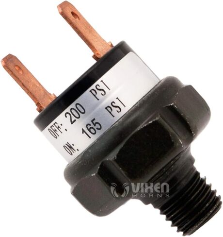 Vixen Horns 165-200 PSI Air Pressure Switch Tank Mount Type 1/8" NPT 12V/24V for Train/Air Horn - Bundle of Three switches VXA6200-3 in Kuwait