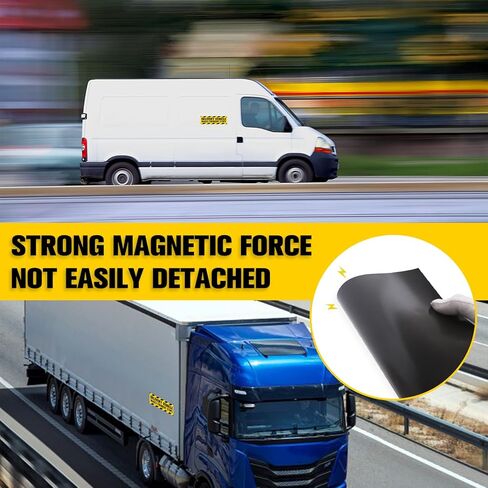 Delivery Driver Magnet for Car, Frequent Stops Car Magnet, 7.5x25cm (2.9x9.8 Inch) 4-Pack, High Visibility Magnetic Signs for Vehicles Bumper, Waterproof and Reusable in Saudi Arabia