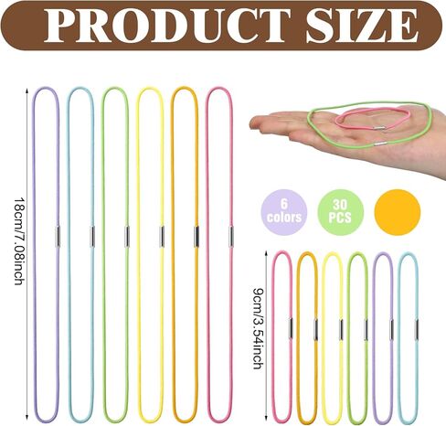 30 Pcs Colorful Elastic Bands for Notebooks 7 in & 3.5 in Journal Elastic Closure Loops, Replacement Straps for Travel Journals Planners A5 & Passport Size Notebook Refills Accessories in Saudi Arabia