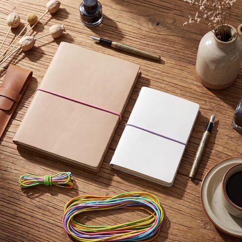 30 Pcs Colorful Elastic Bands for Notebooks 7 in & 3.5 in Journal Elastic Closure Loops, Replacement Straps for Travel Journals Planners A5 & Passport Size Notebook Refills Accessories in Saudi Arabia