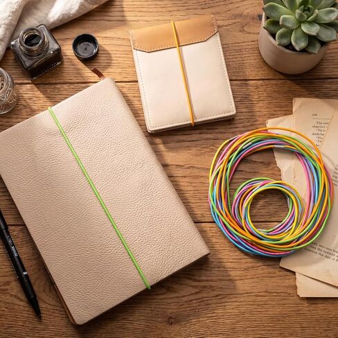 30 Pcs Colorful Elastic Bands for Notebooks 7 in & 3.5 in Journal Elastic Closure Loops, Replacement Straps for Travel Journals Planners A5 & Passport Size Notebook Refills Accessories in Saudi Arabia