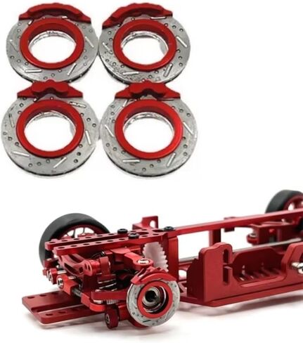 متوافق مع Zero-Z لـ KYOSHO لـ MINI-Z لـ MINI-Q8 لـ MINI-Q9 MA020 MA030 1/28 RC قطع غيار السيارات المعدنية المعدلة قرص الفرامل ملحقات جزء السيارة RC in Kuwait