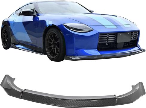 حافة ممتصة للصدمات الأمامية من IKON MOTORSPORTS، متوافقة مع 2023-2026 Nissan Z (400Z)، فاصل حماية للذقن أسود لامع من بلاستيك ABS باللون الأسود اللامع 3 قطع in Kuwait