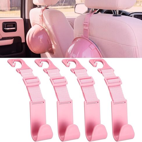 Unittype 4 Pcs Hard Hat Hook for Truck Adjustable Hard Hat Holder Hardhat Holder for Truck Seat Back Organizer 55 lb Load Heavy Duty Hardhat Hanger Storage Car Vehicle Headrest Bag Gear(Black) in Kuwait