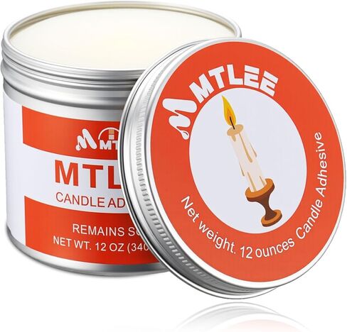 MTLEE 12 oz Candle Adhesive, Stick Glue for Tapers and Candlestick Holders, Removable Sticky Wax Paste for Glass Metal Ceramic, Wedding Home Decor Dinner Church Holiday in Saudi Arabia