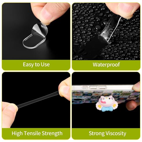 Double Sided Glue Dots - Waterproof, Removable for Party Decorations,Crafts,Holiday Decor, Balloons, Wall Hanging - Clear Nano-Acrylic, Oval 0.31x0.51 Inch, Upgrade Easy Pull Tabs (120) in Saudi Arabia