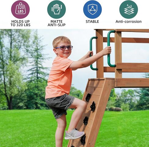 3 Colors 17 inch Metal Playground Handles, 6 Pack Monkey Bars Indoor Heavy Duty Ceiling Grab Bars for Indoor Outdoor Playgrounds Climbing Frames in Kuwait