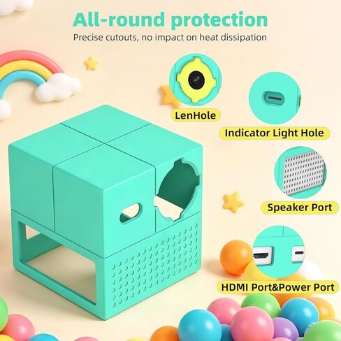 Silicone Protective Case for Nex Playground Console, Anti-Scratch Machine Cover with Precision Lens Cutout, Shockproof Sleeve for Active Home Gaming, Teal (1 Pack, Console Not Included) in Kuwait