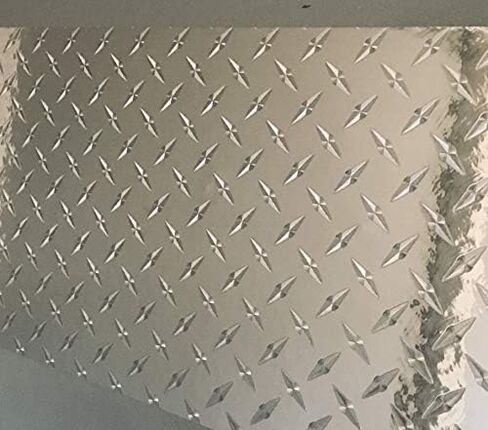 12 inch x 10 inch 6 Pack of Diamond Plate Vinyl Sheets, Permanent Adhesive. in Saudi Arabia
