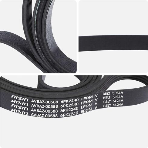 حزام AISIN AFTERMARKET AVBAZ-00588 Serpentine - متوافق مع Ford Explorer وFusion وJeep Grand Cherokee وWrangler وTJ وChevrolet Malibu وToyota Tundra و4Runner وSequoia وLexus GS400 وGS430 وGX470 in Kuwait