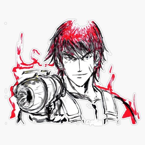 MAGNET Gene Starwind - Outlaw Star Magnetic Vinyl Sticker Decal Magnet 5" in Kuwait