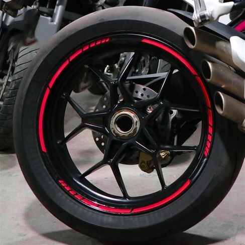 1 Set 5 Colors Car Styling Strips Reflective Motocross Bike Motorcycle Wheel Stickers and Decals 17/18 Inch Reflective Rim Tape(Silver) in Kuwait