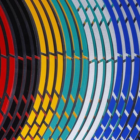 1 Set 5 Colors Car Styling Strips Reflective Motocross Bike Motorcycle Wheel Stickers and Decals 17/18 Inch Reflective Rim Tape(Silver) in Kuwait