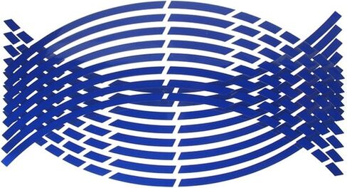 1 Set 5 Colors Car Styling Strips Reflective Motocross Bike Motorcycle Wheel Stickers and Decals 17/18 Inch Reflective Rim Tape(Silver) in Kuwait