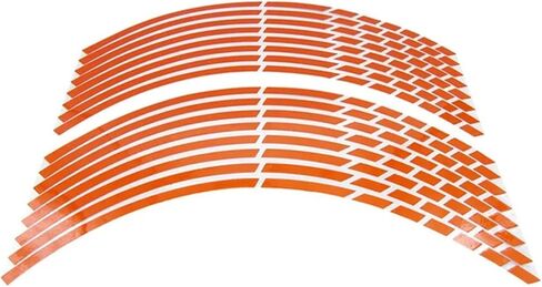 1 Set 5 Colors Car Styling Strips Reflective Motocross Bike Motorcycle Wheel Stickers and Decals 17/18 Inch Reflective Rim Tape(Silver) in Kuwait