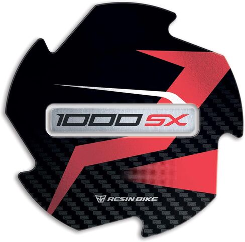 ملصقات للدراجات النارية من الراتنج متوافقة مع Kawasaki Ninja 1000 SX 2021-2025 باللون الأحمر. حافظة متغيرة للحماية من الصدمات والخدوش، ملصقات من الراتنج بتأثير ثلاثي الأبعاد، صنع في إيطاليا in Kuwait