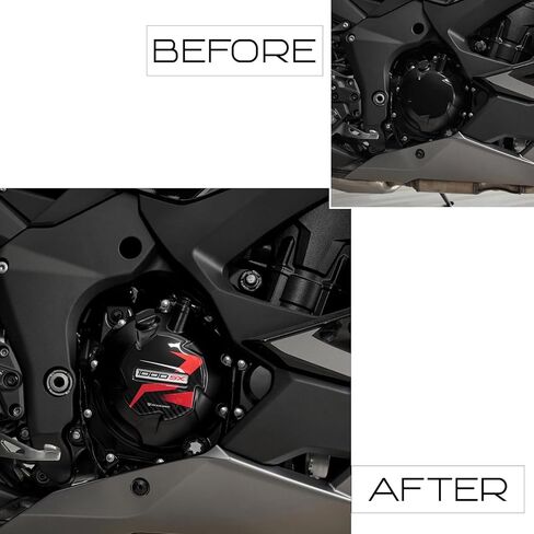 ملصقات للدراجات النارية من الراتنج متوافقة مع Kawasaki Ninja 1000 SX 2021-2025 باللون الأحمر. حافظة متغيرة للحماية من الصدمات والخدوش، ملصقات من الراتنج بتأثير ثلاثي الأبعاد، صنع في إيطاليا in Kuwait