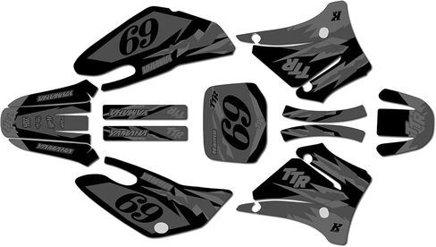 Graphics Kit for Yamaha TTR125 (2000-2007) Vintage Series Blue 9 Mil - Easy Go - Dirt Pit Bike Motorcycle Sticker, Dirtbike Racing Decal Motocross Accessories no-Plastics in Kuwait