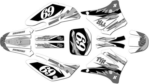 Graphics Kit for Yamaha TTR125 (2000-2007) Vintage Series Blue 9 Mil - Easy Go - Dirt Pit Bike Motorcycle Sticker, Dirtbike Racing Decal Motocross Accessories no-Plastics in Kuwait