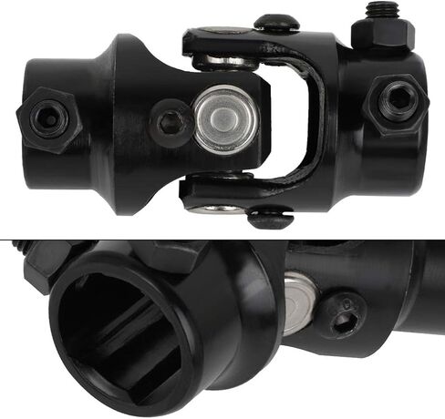 SCITOO 5/8"-36 Spline X 3/4" Round Steering Shaft Universal U-Joint Black Single, 96mm Working Angle 35 Degree in Kuwait