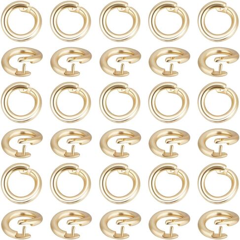 Beebeecraft 1 Box 50Pcs Locking Jump Ring OD 5.5mm ID 3mm 18K Gold & 925 Sterling Silver Plated Round Connector Split Jump Rings Open O Ring for Charms Necklaces Pendants Bracelets Making Jewelry in Kuwait