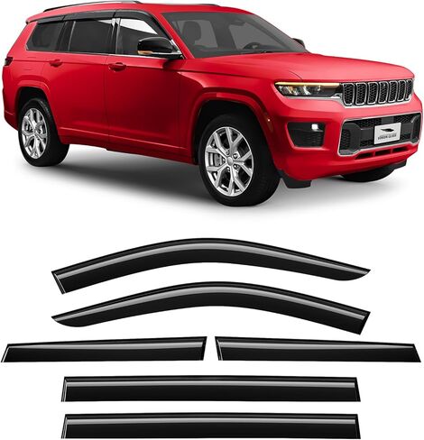 Voron Glass Tape-on Extra Durable Rain Guards for Toyota Grand Highlander 2024-2026, Window Deflectors, Vent Window Visors, 6 Pieces - 100927 in Saudi Arabia