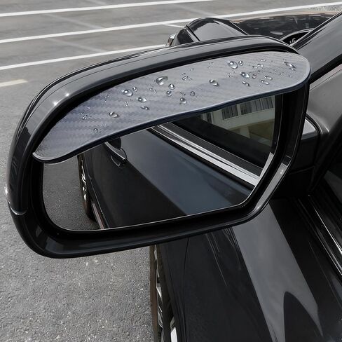 2PCS Side Mirror Visor Rain Guards, Car Rain Guard Window, Waterproof Mirror Visor Smoke Guard Cover, Auto Rainproof Side Mirror Rain Visor Eyebrow Cover for Vehicles (Black) in Saudi Arabia