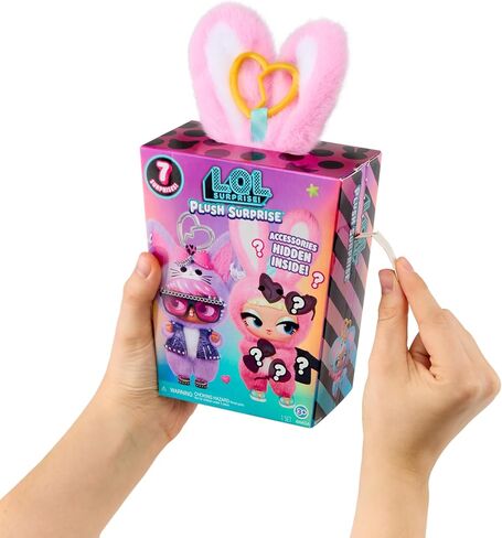 LOL Surprise Plush Surprise! Cinna-Bun Plush Doll with Hidden Fashions, On-the-Go Play, 7 Total Surprises – Great Gift for Kids Ages 3+ in Saudi Arabia