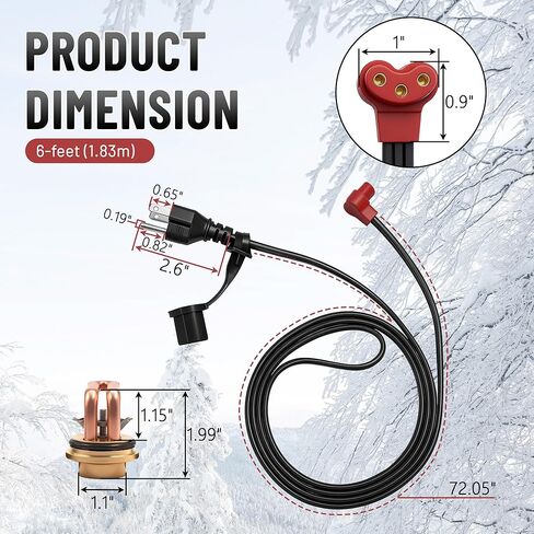 3500069 Engine Block Immersion Heater 120 Volts 1000 Watts 27mm Thread Compatible with Mercury, Lincoln, International/NavistarFord, John Deere in Saudi Arabia