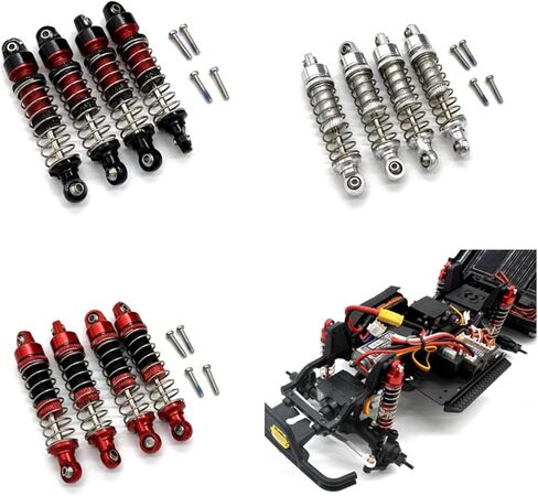 Metallic Accessories HPI Venture18 1985 Compatible with HILUX SR5 U4 Compatible with Ford Bronco 4400 1/18 Scale CC Flux RC Shock Absorber Part(Black) in Kuwait