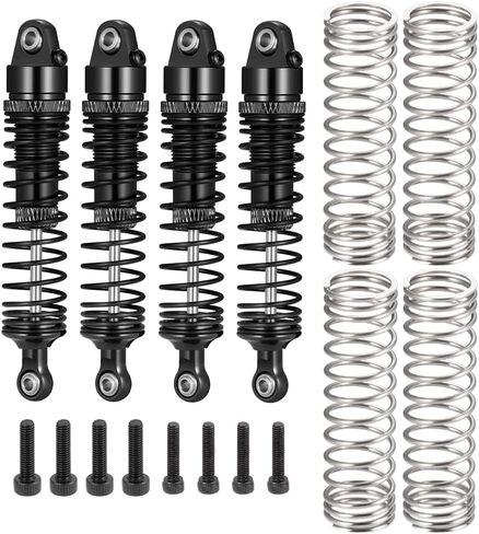 LSG 4Pcs Aluminum RC Shock Absorber Threaded Shocks for Tra-xxas 1/16 Arrma Gorgon Grom & Quake Grom RC Crawler Suspension Damper Upgrades Parts Replacement Accessories(Red) in Kuwait