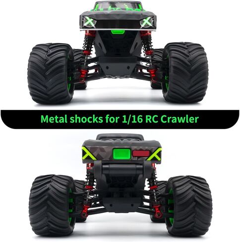 LSG 4Pcs Aluminum RC Shock Absorber Threaded Shocks for Tra-xxas 1/16 Arrma Gorgon Grom & Quake Grom RC Crawler Suspension Damper Upgrades Parts Replacement Accessories(Red) in Kuwait