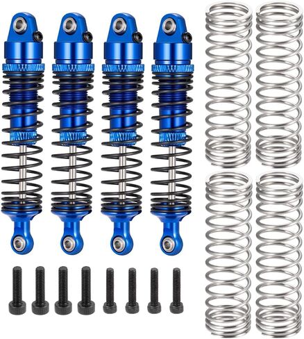 LSG 4Pcs Aluminum RC Shock Absorber Threaded Shocks for Tra-xxas 1/16 Arrma Gorgon Grom & Quake Grom RC Crawler Suspension Damper Upgrades Parts Replacement Accessories(Red) in Kuwait