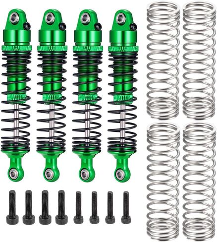 LSG 4Pcs Aluminum RC Shock Absorber Threaded Shocks for Tra-xxas 1/16 Arrma Gorgon Grom & Quake Grom RC Crawler Suspension Damper Upgrades Parts Replacement Accessories(Red) in Kuwait