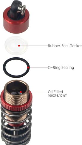 4Pcs 70mm Aluminum Oil Filled Shocks Absorbers for Tamiya CC-01 Wrangler SCX10 D90 HSP HPI 1/10 RC Crawler Car Upgrades in Kuwait