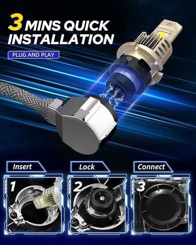 AUTOONE 2026 Upgraded D2S D2R Headlight Bulbs, 1200% Bright 60000 Lumens in Kuwait