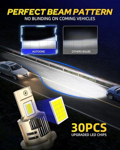 AUTOONE 2026 Upgraded D2S D2R Headlight Bulbs, 1200% Bright 60000 Lumens in Kuwait
